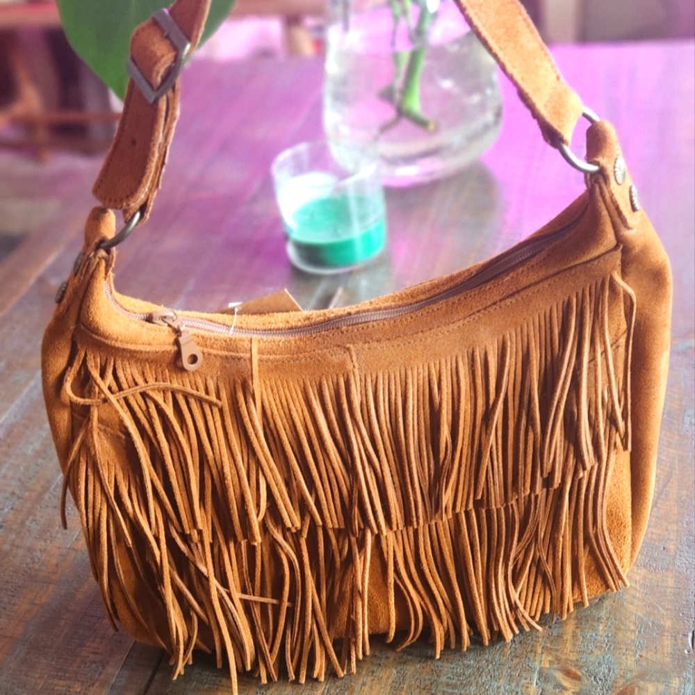 Minnetonka leather fringe purse